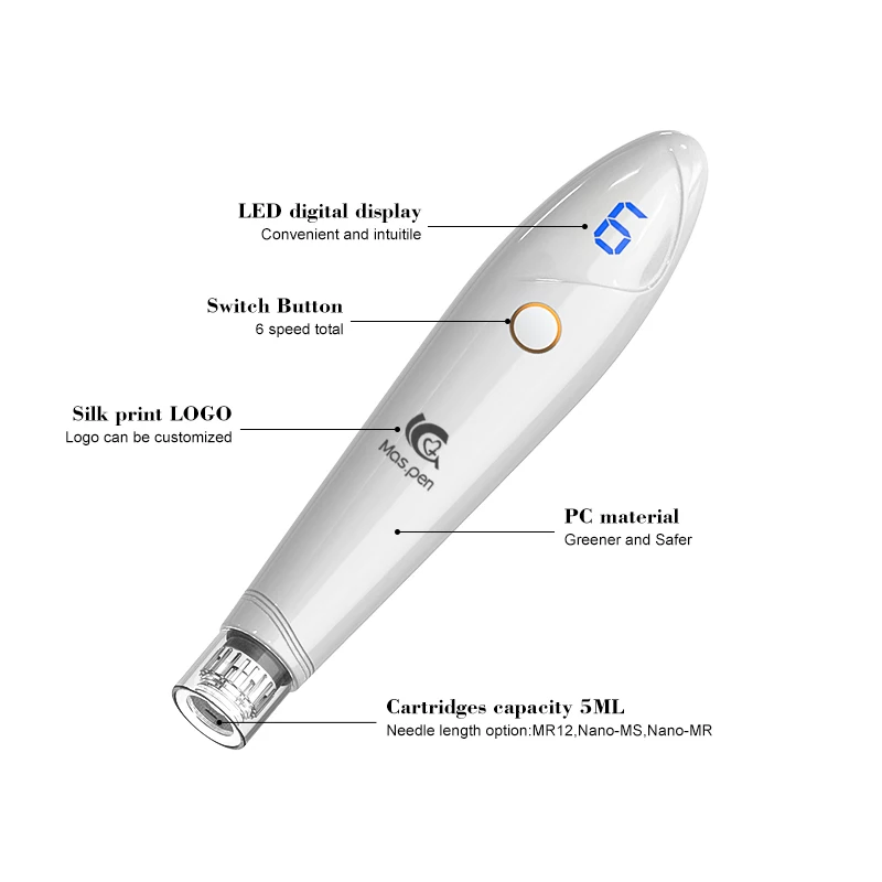 Electric Wireless Mas pen Home Use Nano Microneedling Dermapen Beauty Skin Rejuvenation Hydra Derma Pen