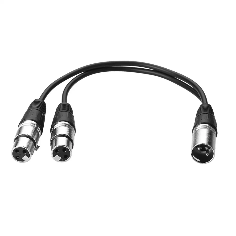 Audio Video Cables High Quality 30cm Cavo Microphone 3pin XLR Male to Dual 2 XLR Female Y Splitter Cable Adapter Audio Cable