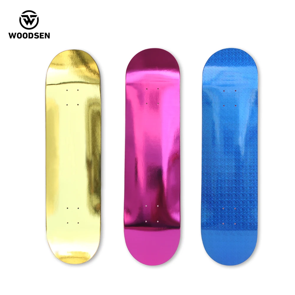 Wholesale Custom Blank Skate Board deck Foil Film Skateboard Decks