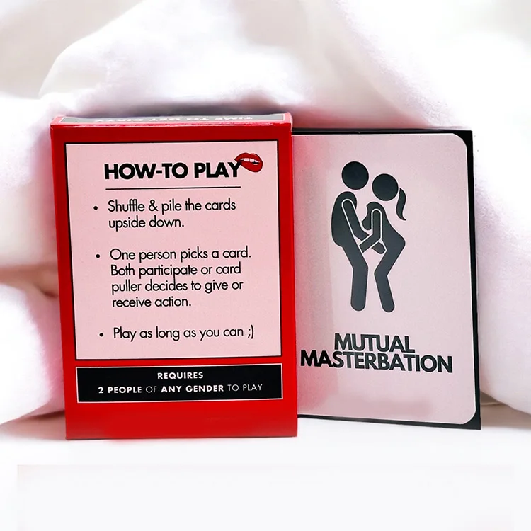 Customizable Adult Poker Playing Cards Printed Sexual Action Entertaining Educational Paper Game Cards Bedroom Commands Logo