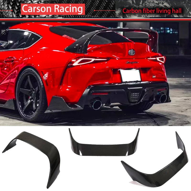 Для Toyota Supra A90 A91 MK5 2019-2023 мокрый спойлер из углеродного волокна задний GT стиль хвостовое гоночное крыло автомобиля Стайлинг Спойлер