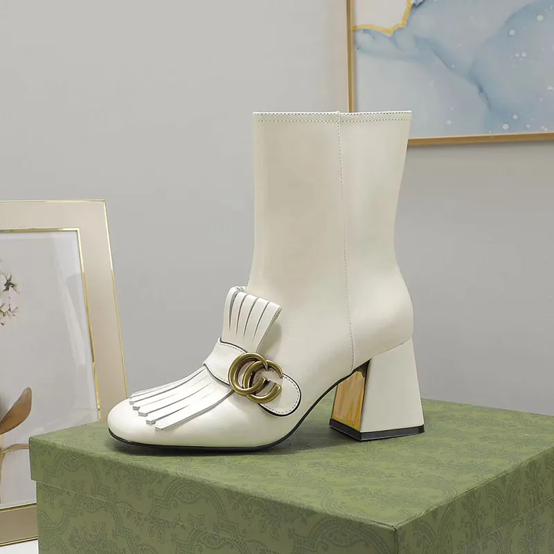 Женские ботинки из натуральной кожи, модные дизайнерские ботинки на высоком каблуке 7 см