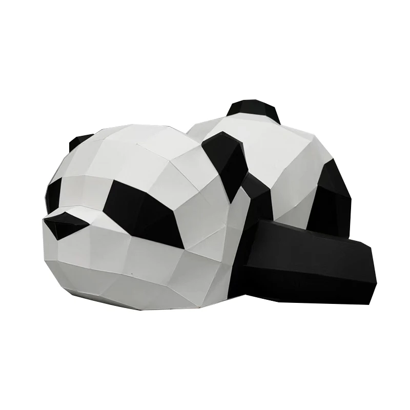 Chinese giant panda 3D paper art model props