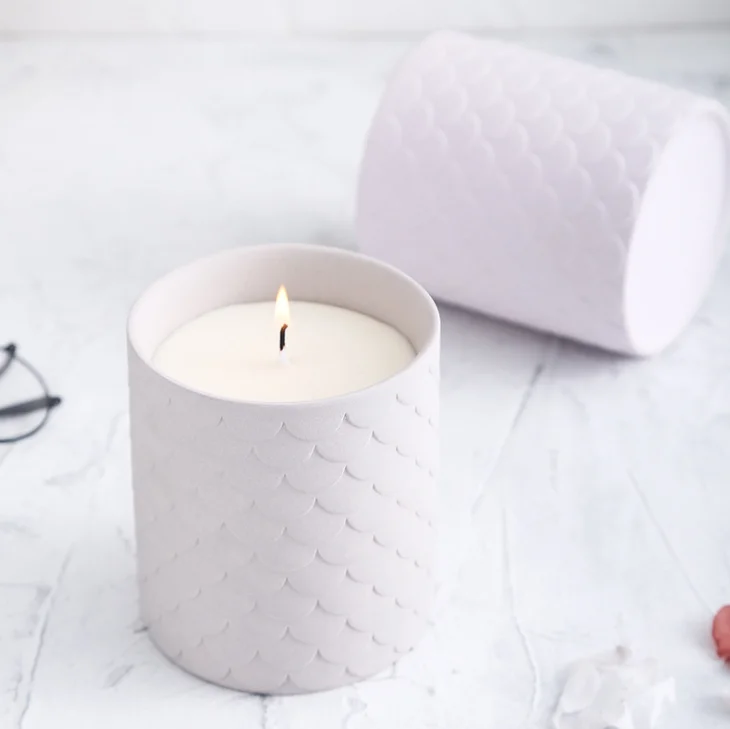 Контейнер для свечей в классическом стиле, украшение для дома, Матовый держатель для свечей с логотипом под заказ, Свадебный декор, белая керамическая банка для свечей с крышкой