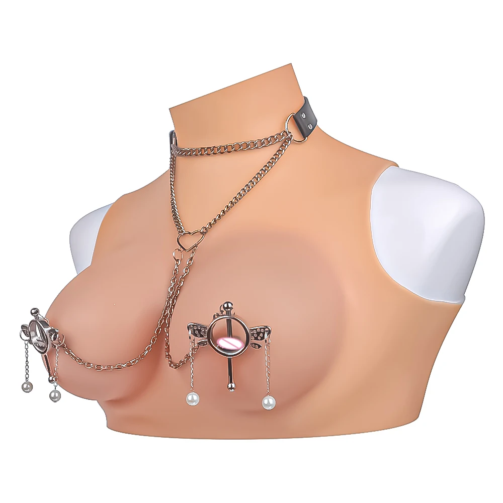 Cheap Price Breast Clip Bondage Game For Couple SM Game Leather Belt Strop On BDSM Sex Toy