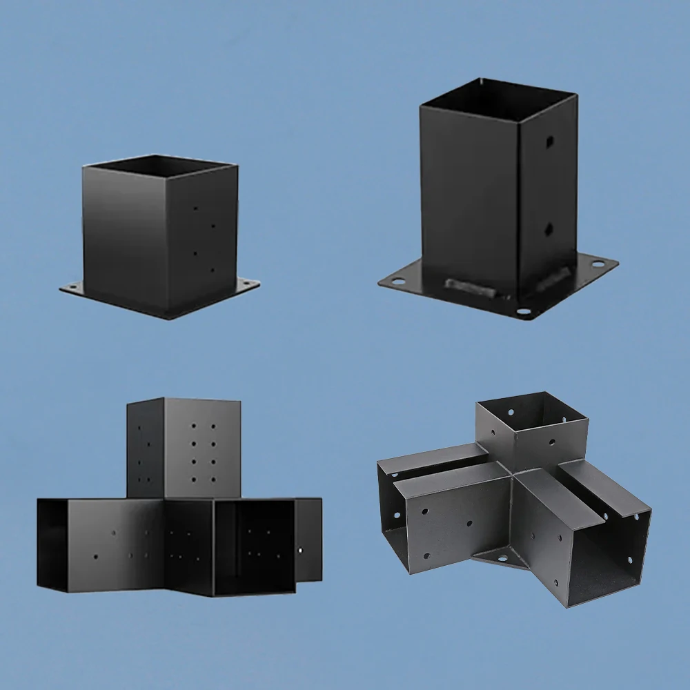 Custom Hot Sale Stainless Steel Black Metal Pergola Brackets 4x4 6x6 8x8 Kit Brackets Manufacturer