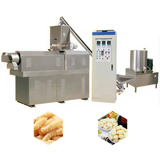 Crispy Corn Chip Puffed Bugle Chips Snack Production Line/fried Puffs Snack Making Machine /other snack machines