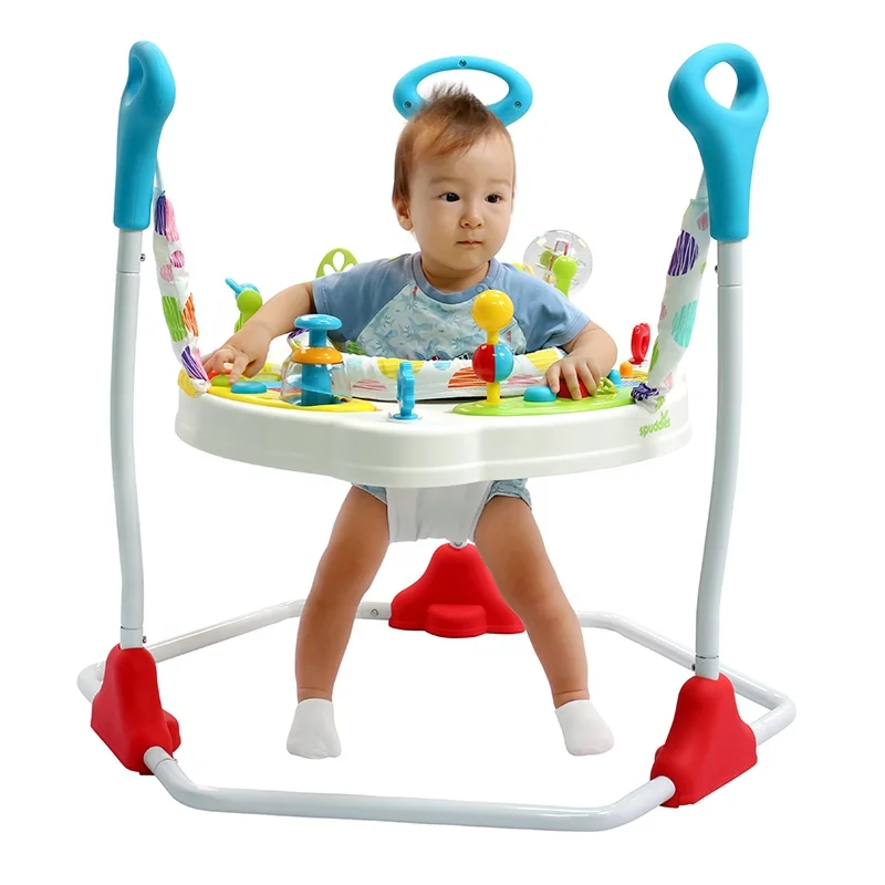 Customizable Baby Jumping Chair Infant Bouncer Seat with Adjustable Music and Light Electronic Toy Tray & Baby Jumpers