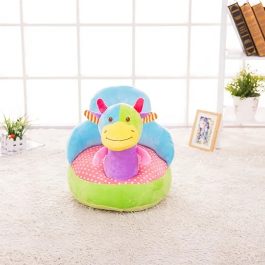 Carton Animal Design Polyester Fabric Soft Sofa For Kids