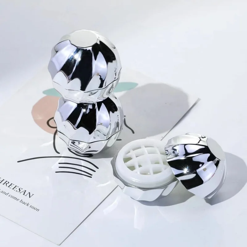 small round ball silver lip balm container lip balm container packaging honey jar lip balm
