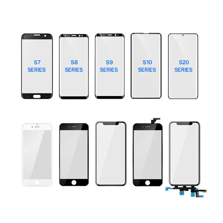 3D Edge Curved Front Mobile Phone Panel For Samsung Galaxy S8 S9 S8+ S9+ Replace Repair Touch Screen Outer Glass With OCA