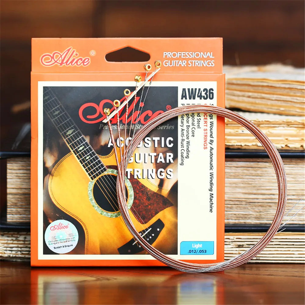 Wholesales High Quality Alice AW436 guitar string folk guitar string acoustic guitar strings