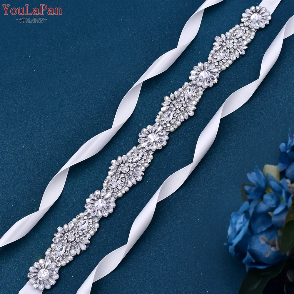 YouLaPan S237 Boutique Ladies Party Sash Handmade Shiny Rhinestone Jewelry Belt Wedding Bridal Belt