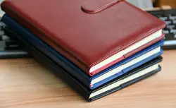 Блокноты из искусственной кожи в твердом переплете с