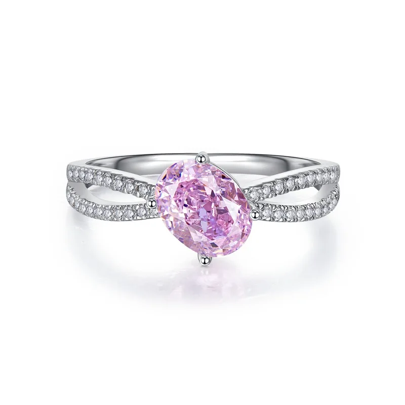 SPJ High Carbon New Arrival Rhodium Plated 925 Sterling Silver Diamond 5A Cubic Zirconia Infinity Wedding Engagement Rings