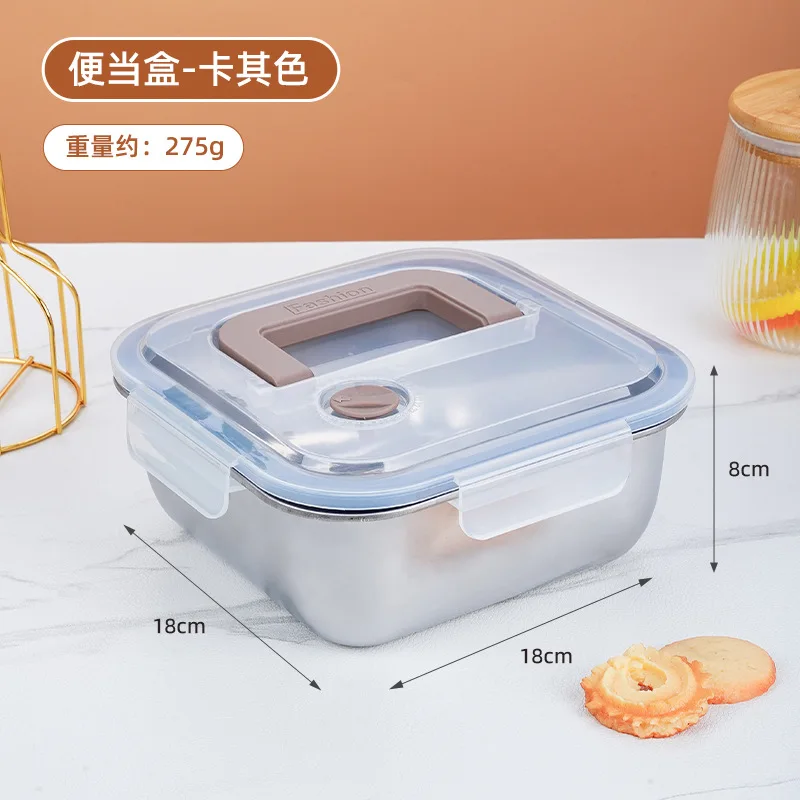 Food Grade 304 Stainless Steel Leakproof Food Container Bento Box Lunch Box Fresh Boxes for Kids And Adults