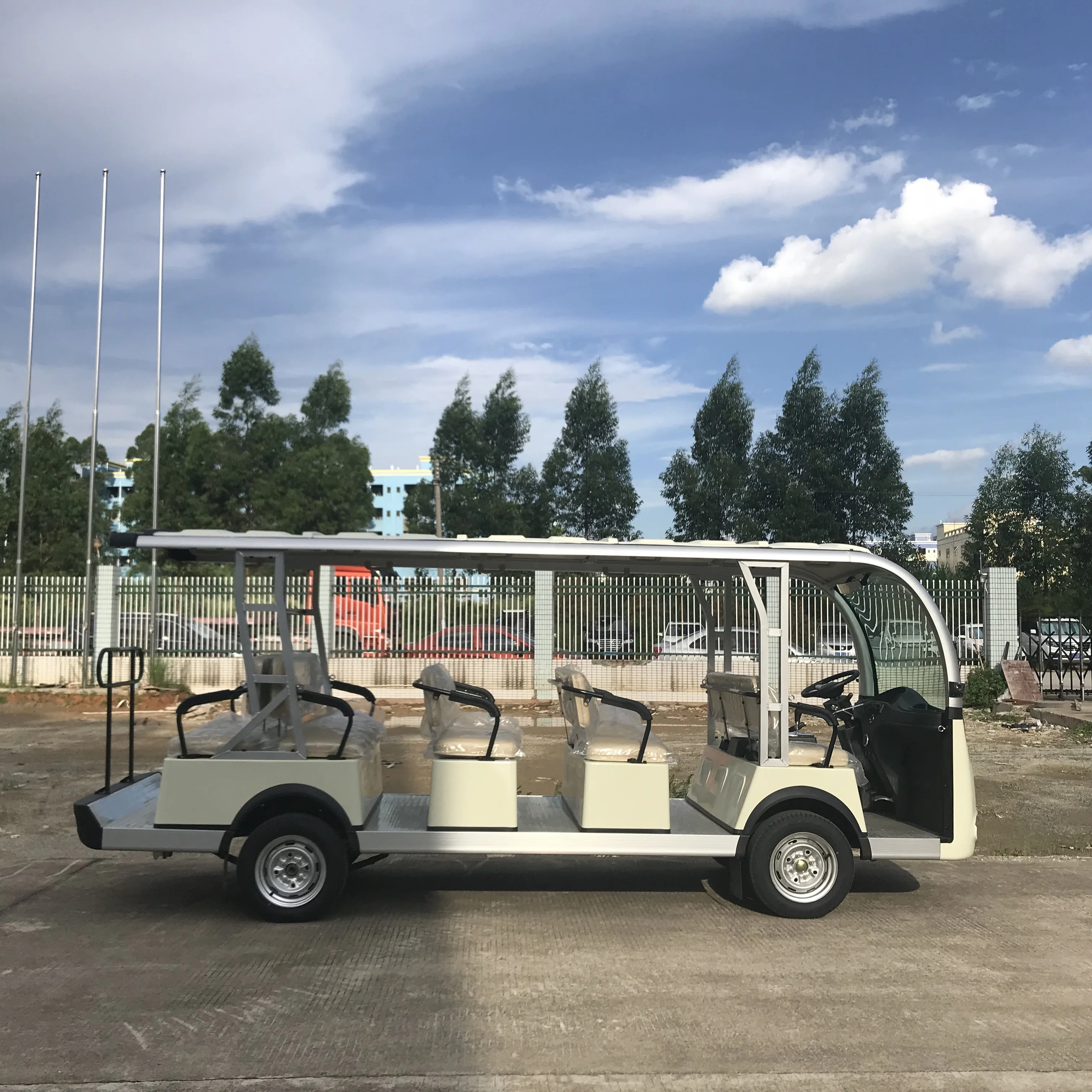 hx 14 Seaters 72V 5KW AC System 4 Wheel Drive Electric Car Club Golf Cart Tourist Bus