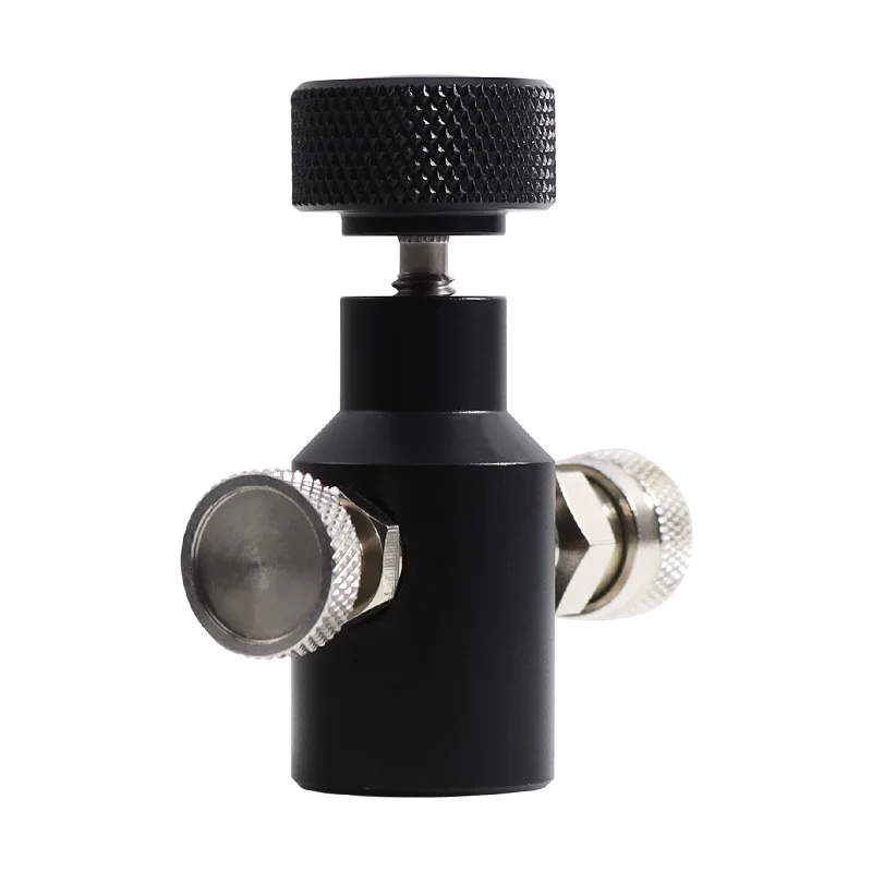 CO2 Air Compressed Refill Charging Adapter Remote ASA Adapter W/ Pressure Gauges,Female Quick Coupler