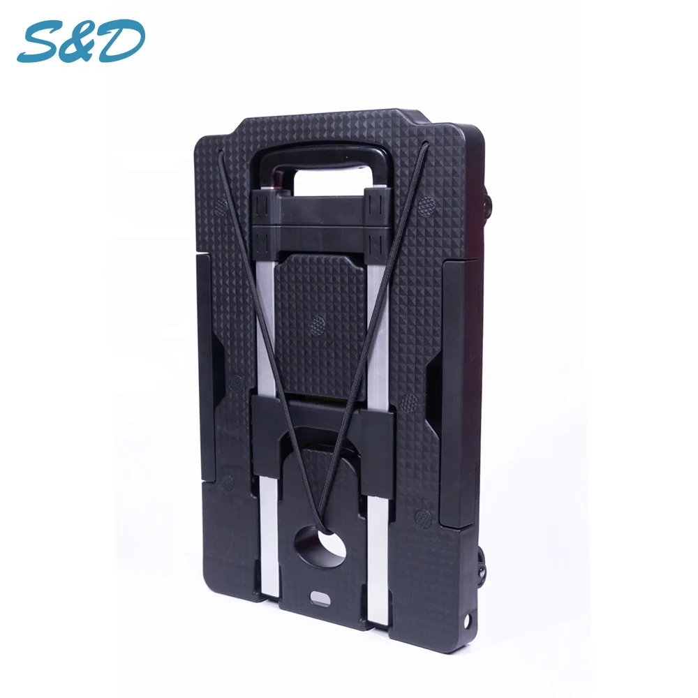 
125kg loading compact platform flatbed lightweight portable retractable five-wheel dolly folding luggage hand trolley cart truck 