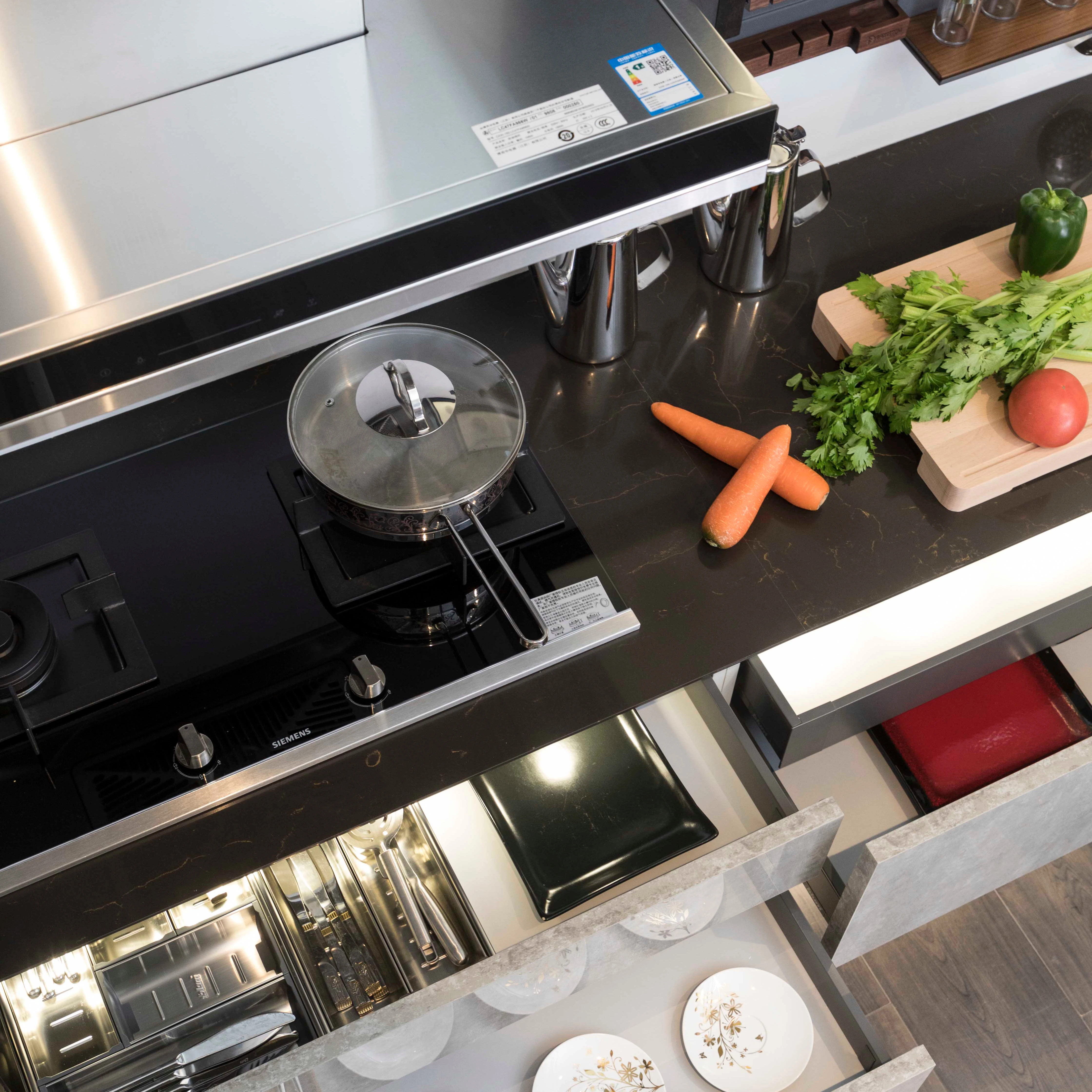 NICOCABINET глянцевый современный простой кухонный шкаф дизайн кухонный блок для квартиры небольшой кухонный шкаф с автоматическим управлением