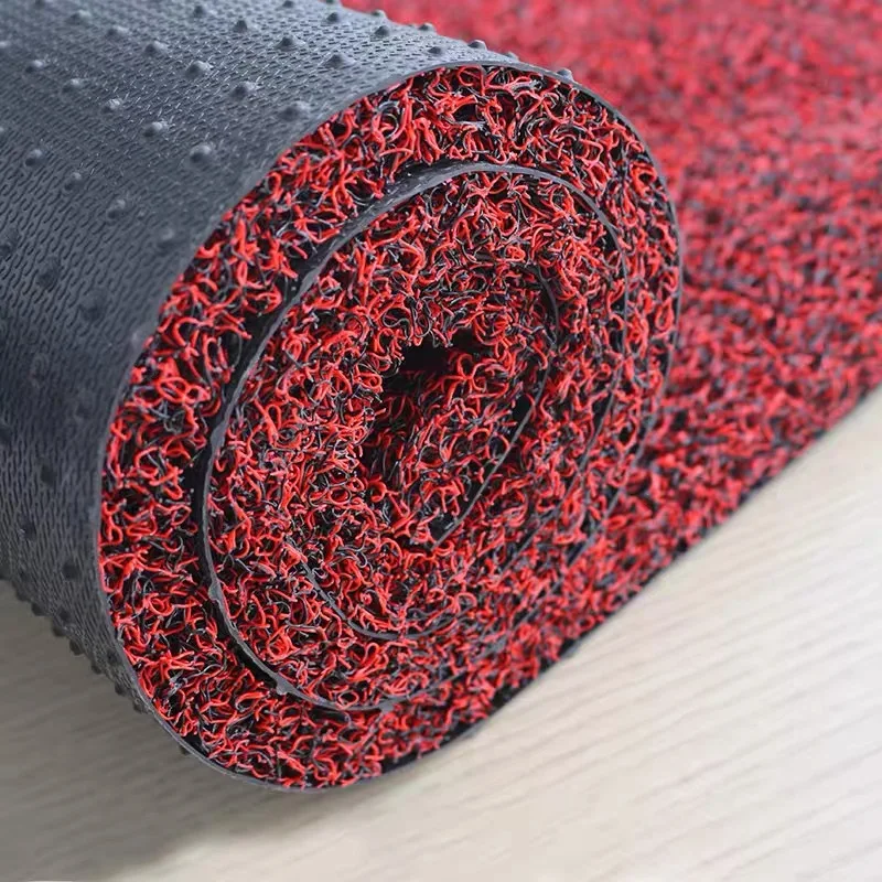 Wear Resistant PVC Coil Mat Floor Carpet/PVC Car Carpet/Plastic Gold Mining Moss Carpet with Spaghetti