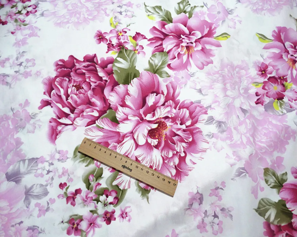 China fashion floral style cotton fabric digital printing