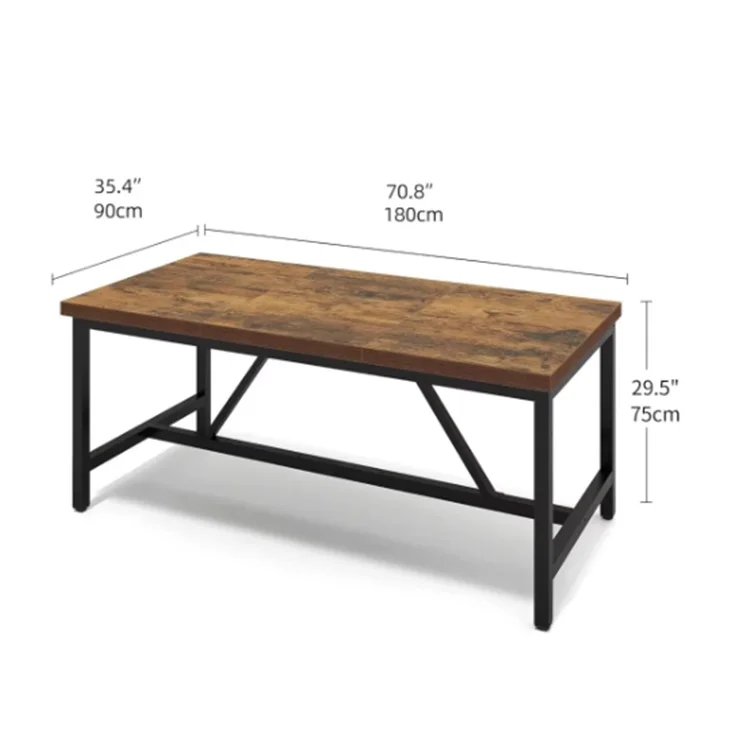 Kitchen Dining Table Set For 4 Space-Saving Dinette Table Set With 2 Benches Dining Room Table Set With Metal Frame Board