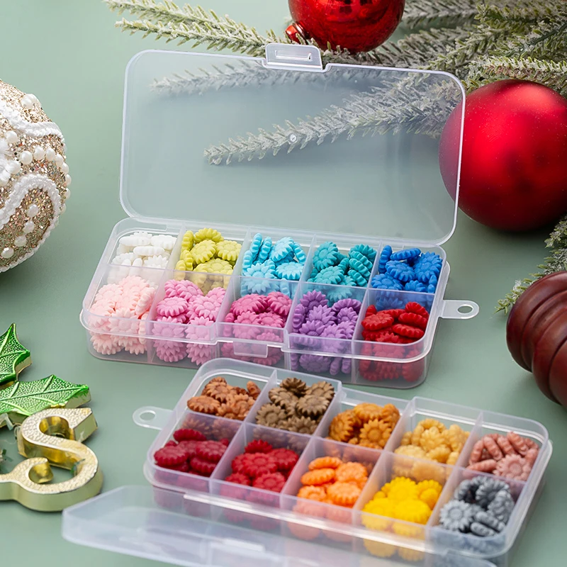 180pc Vintage Sunflower Wax Sticker Scrapbooking Material DIY Crafts Wedding Wax Seal Set Sealing Wax Beads Boxed