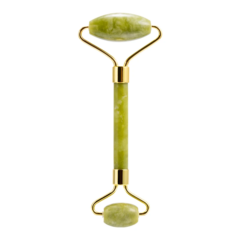 
Wholesale natural massage stick double - head anti-aging facial roller holding double - head straight jade facial ma 