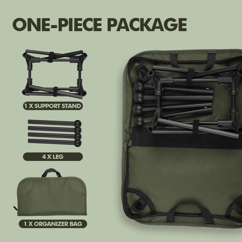 KingGear Outdoor New Aluminum Square Mini Camping Stool Ultralight Portable Folding Chair Travel 2 Way Compact Camping Chair