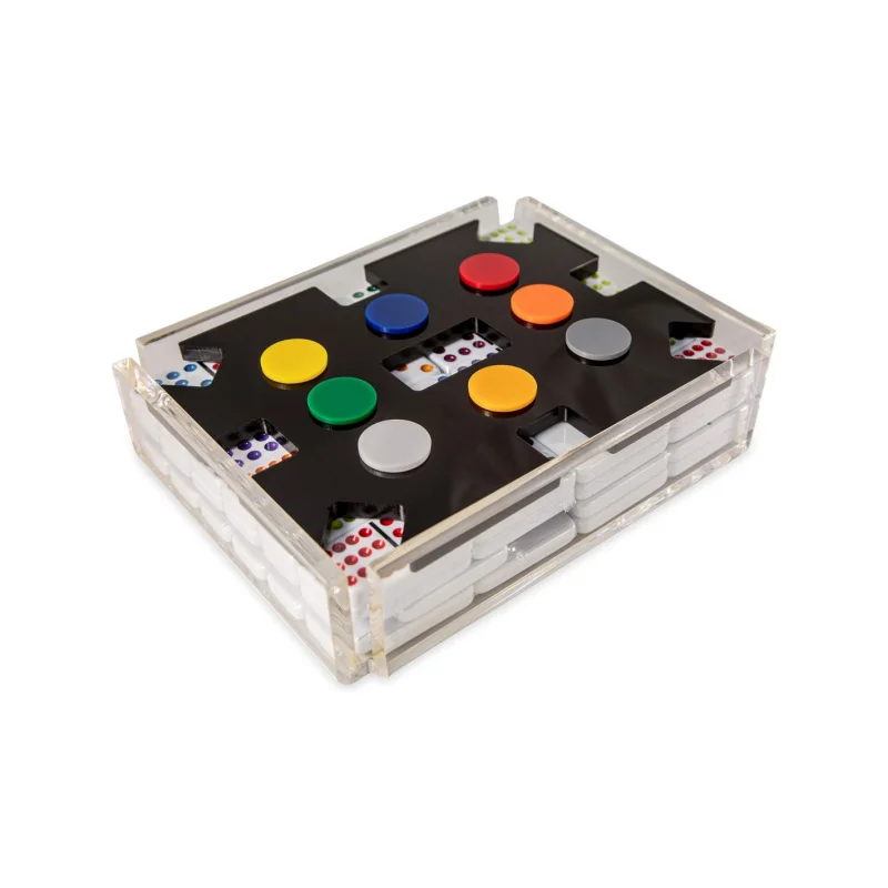 toy lettere two tone double six set size 5412 jumbo game building blocks domino train