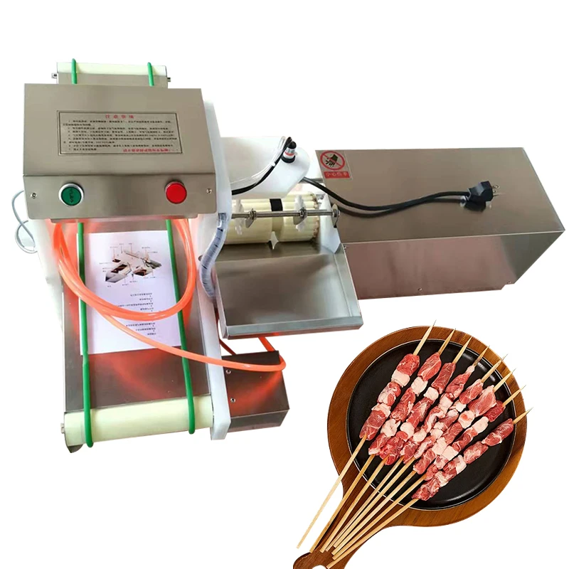 Commercial  Meat Skewer Machine Voltage 220v  Bbq Skewer Making Machine Automatic string threading easy to use