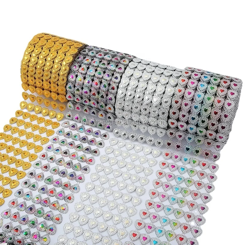 6 rows flexible plastic netting silver flowers sew on rhinestone trimming rolls 10 yards sew on diamond mesh roll
