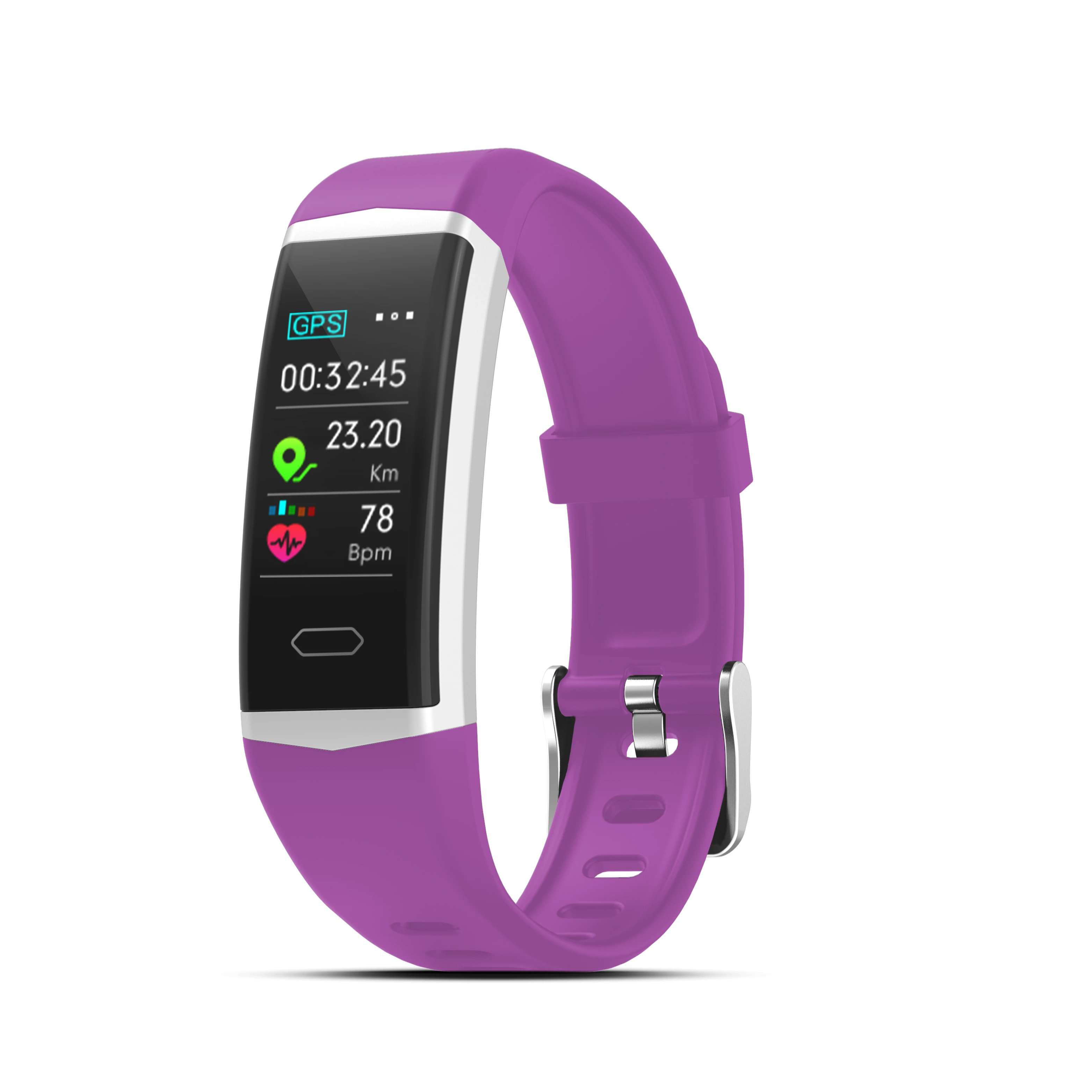 GPS смарт-браслет 4 с динамическим пульсометром, фитнес-трекером, спортивный смарт-браслет, Bluetooth шагомер, силикагель, без камеры