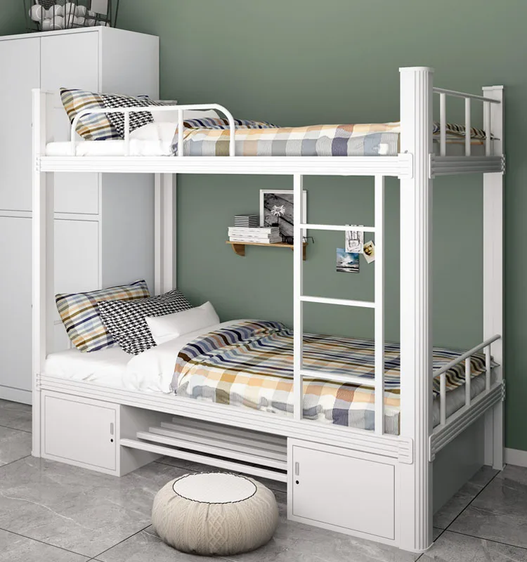 Bunk double bed adult metal bed frame double metal hotel beds literas estilo tubo de acero camaliteras metalicas baratas