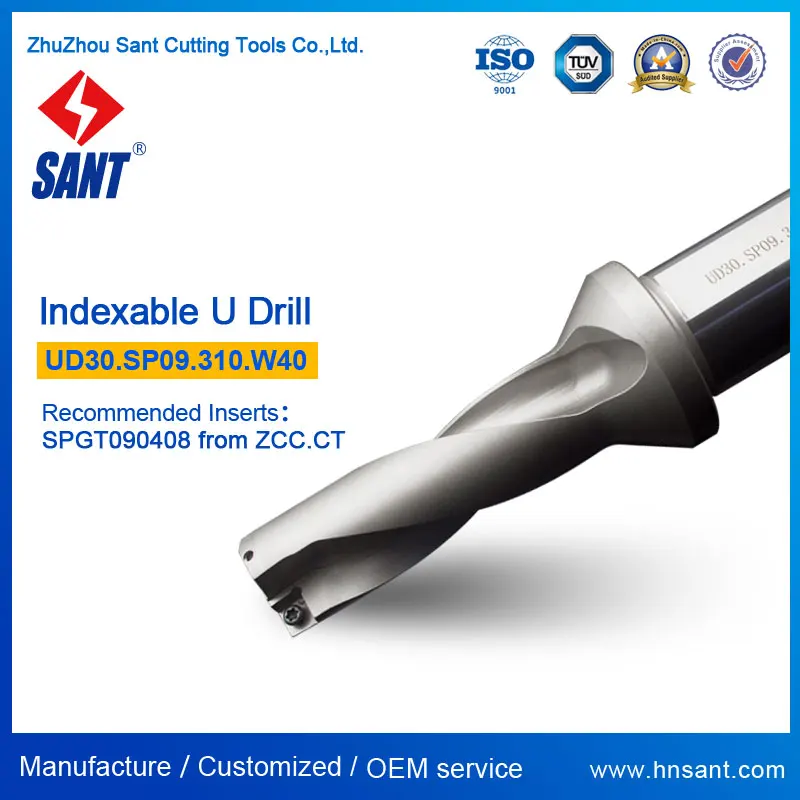 3d U Drill UD30.SP09.310.W40 индексируемое отверстие-machinin g tools сверло со вставками