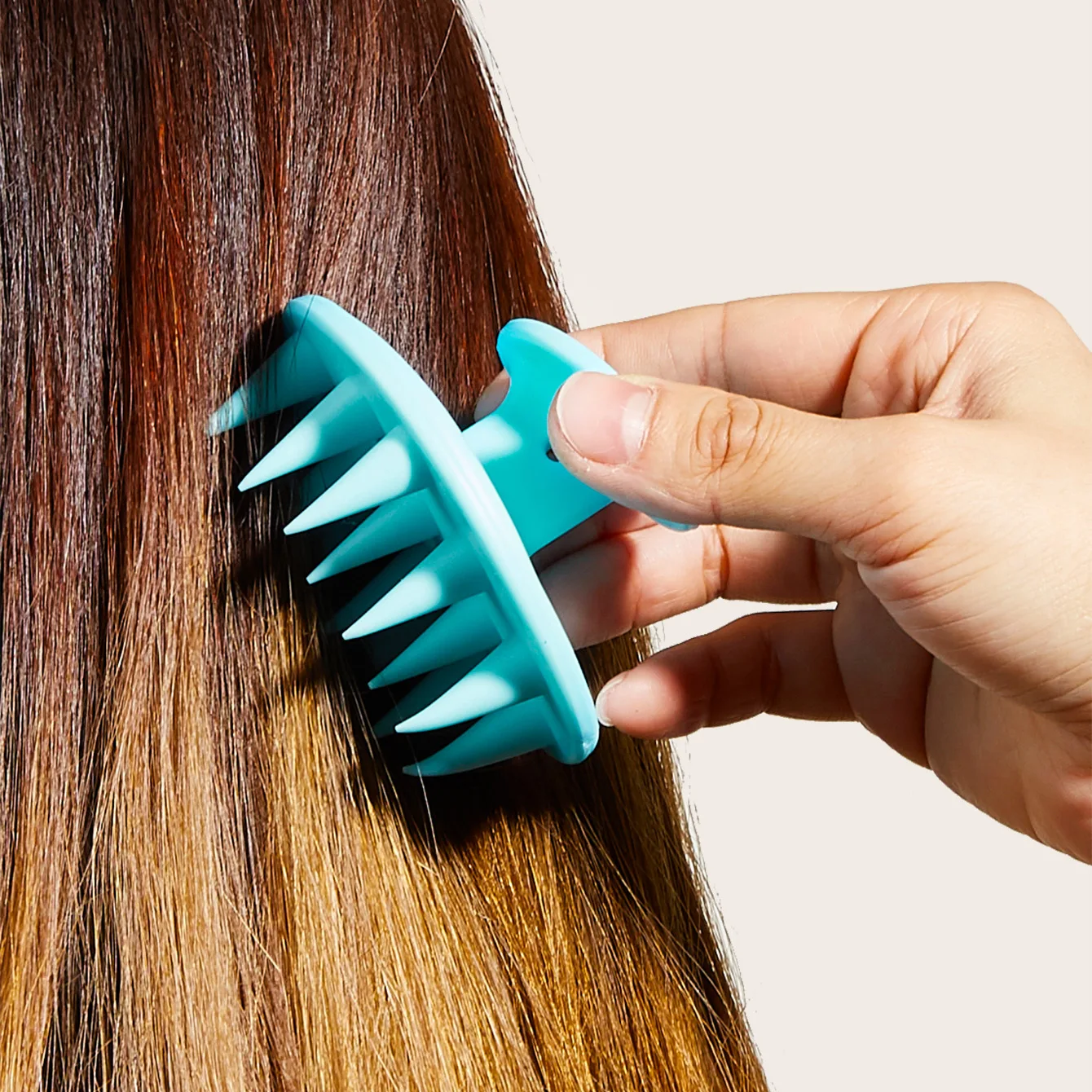 Four Color soft  TPR Material Clean Scalp Massage Scalp  Wash Hair Brush Massage Shampoo Brush