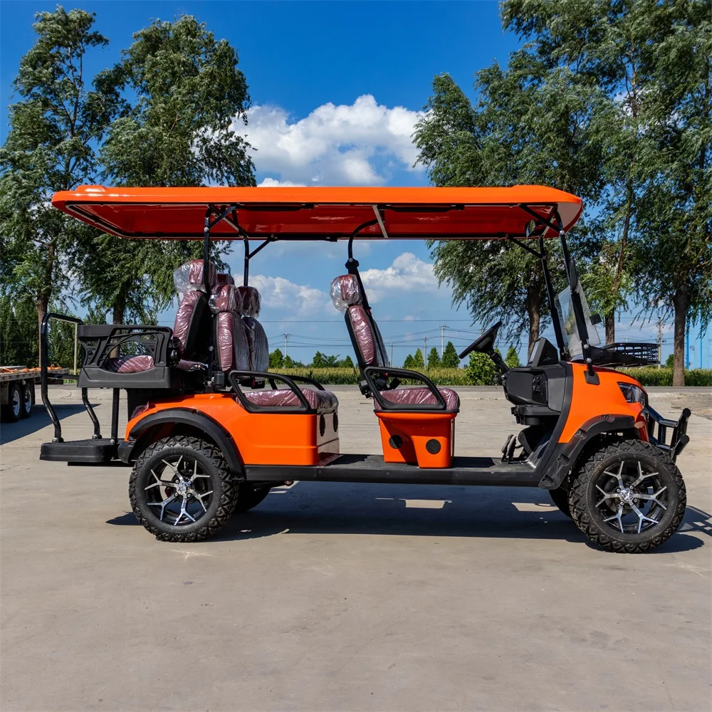 Club golf cart Lifted 4+2 Passenger Golf Cart with seats Outdoor 4+2 seat for sale