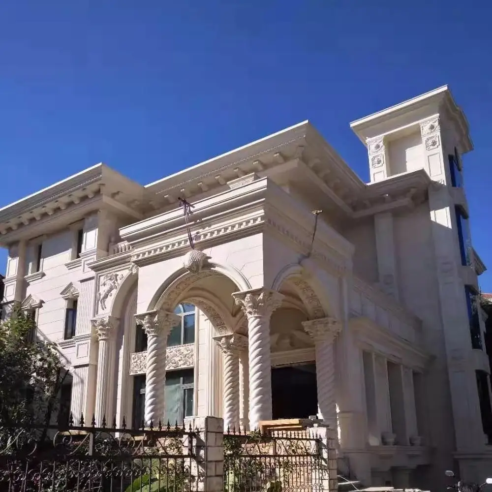 Beige limestone natural stone cladding