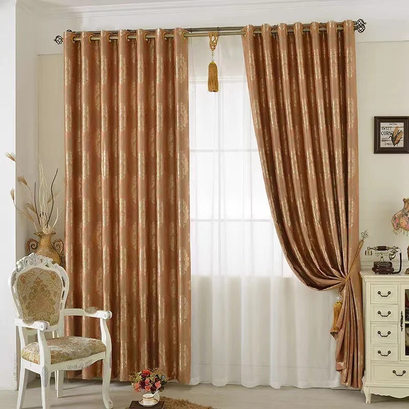 New Design Blackout Curtain Fabric Elegant Jacquard Curtain Fabric Curtain Fabric Sale