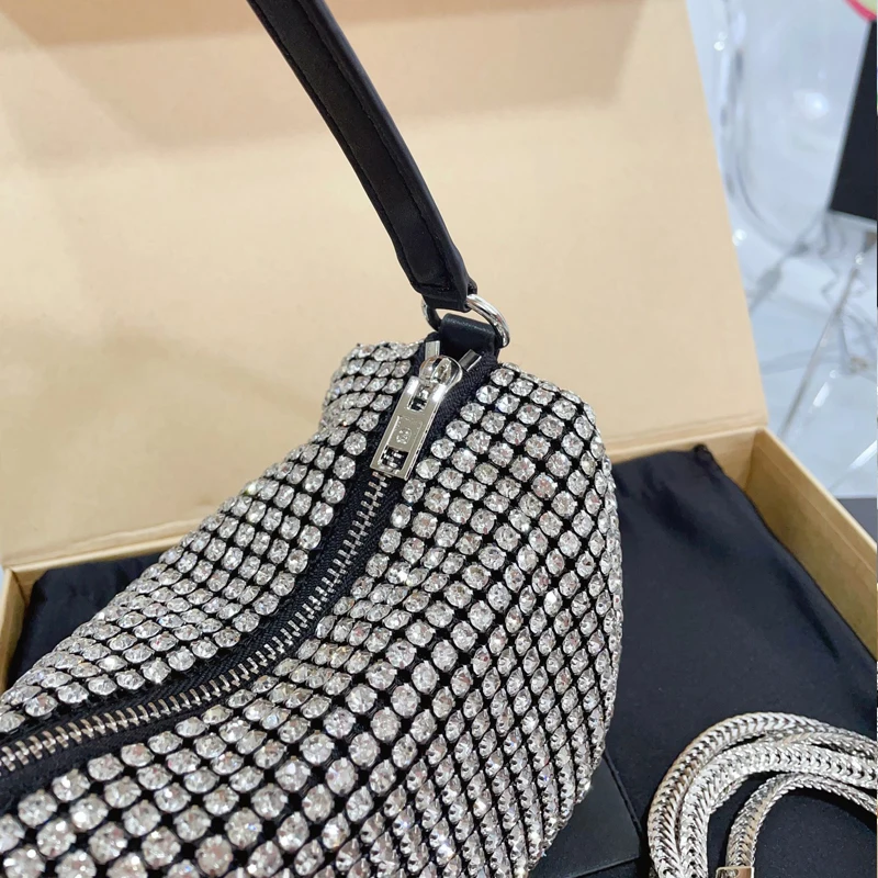 Diamond Diamond Bag Shiny hand crossbody bag physical super flash bing delivery chain
