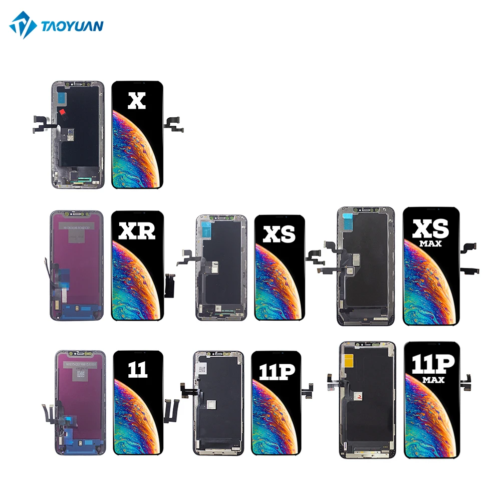 Экран для мобильного телефона X ЖК-дисплей iphone 6 7 8 мобильный дисплей s7 ЖК-экран samsung s6 edge s8 J3 J5