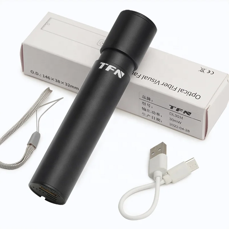 TFN 650nm Fiber Optic Tester Laser Light 20KM VFL Visual Fault Locator