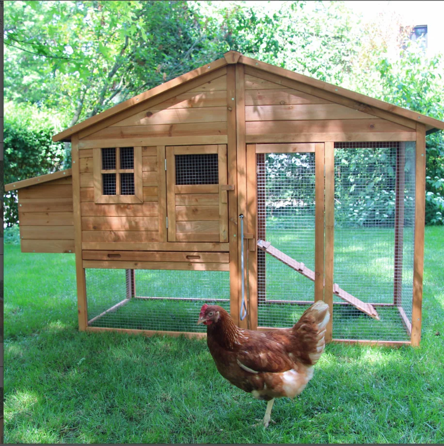 Jaalex High Quality Wooden Outdoor Backyard Chicken Hen House Pet Rabbits Hutch With Egg Box For Sale