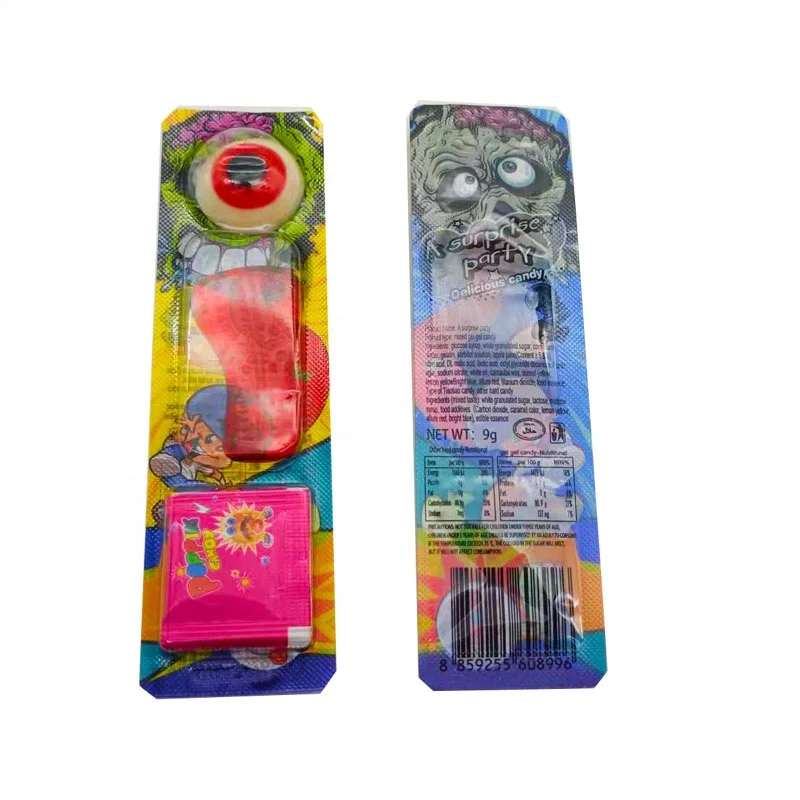 New Arrival Gummy Candy Eye Ball Shape Foot Shape with Popping Candy for Kds