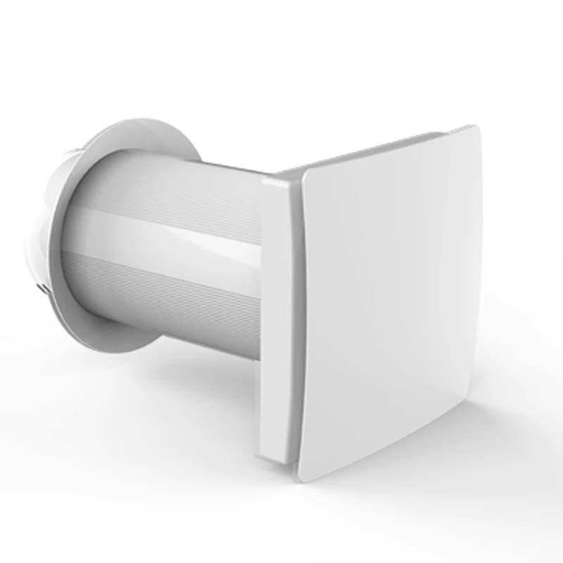 VTRONIC Through-the-Wall Ventilation Fan, White Square Exhaust Fan,Wireless Remote Control HRV Ventilation