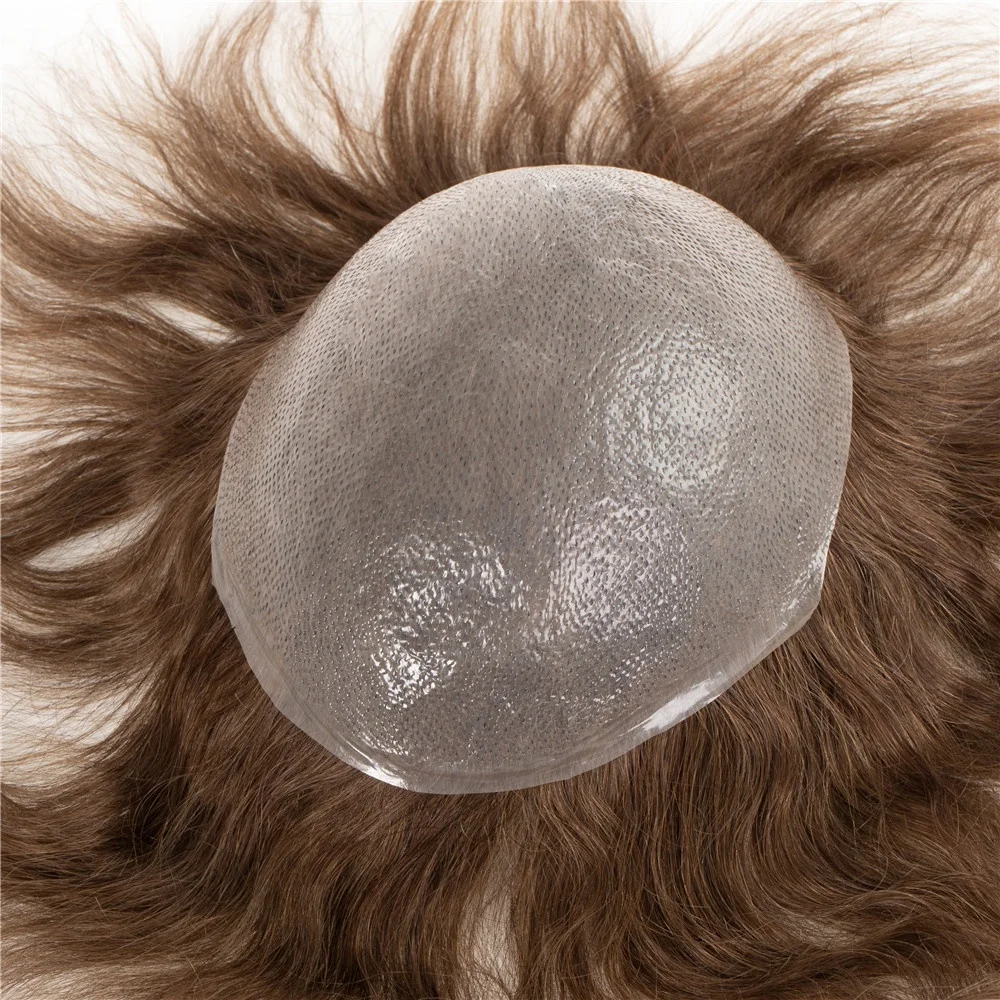 natural looking ultra thin skin V-loop human hair prosthesis for men 8 buyers