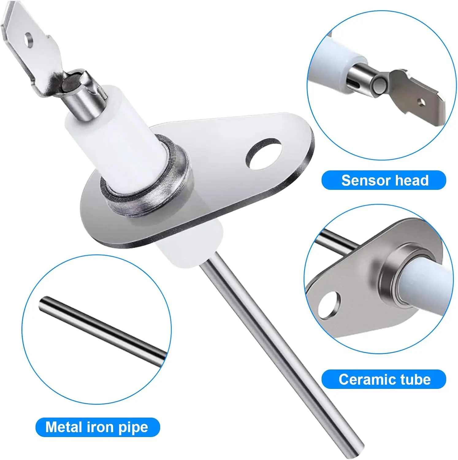 flame sensor,Furnace Replacement Igniter,Replacement 0130F00010 fits G-oodman Furnace Flame Sensor B11726-06