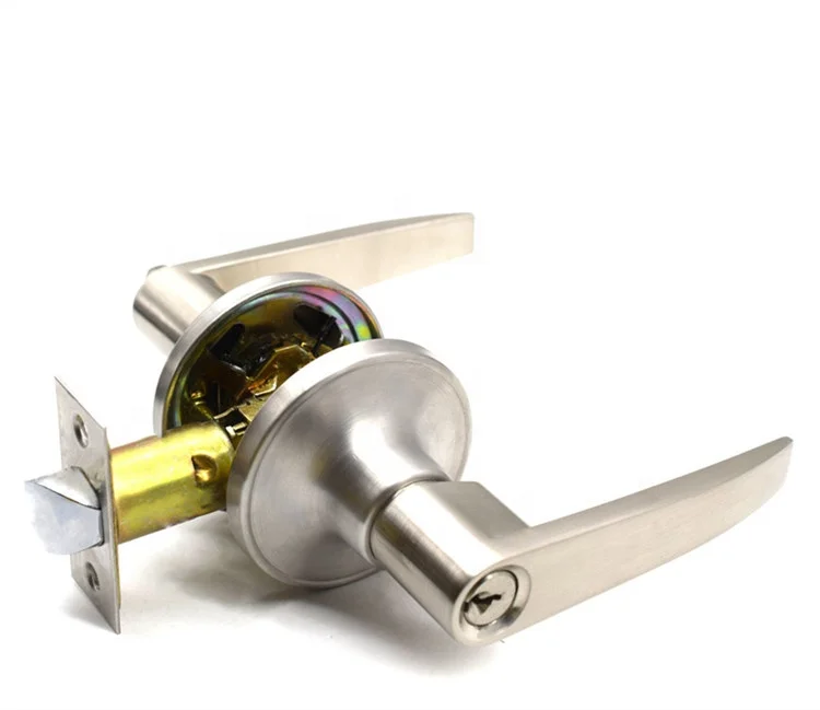 MAXAL Satin Nickel finish Door handle lock interior Entrance  lock Door Locks Handles