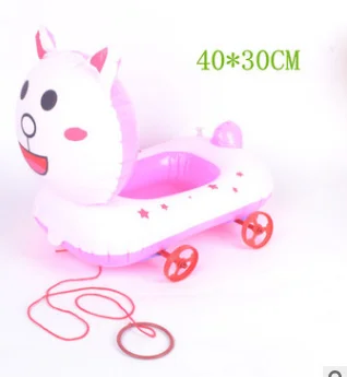 
PVC Inflatable Animal Shaped Toy with Wheel 